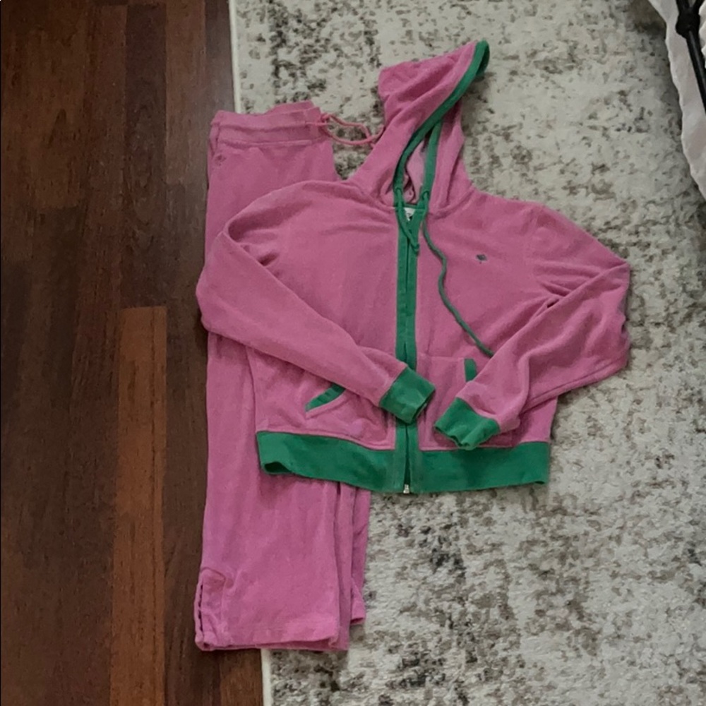 Lilly Pulitzer terry crop tracksuit
